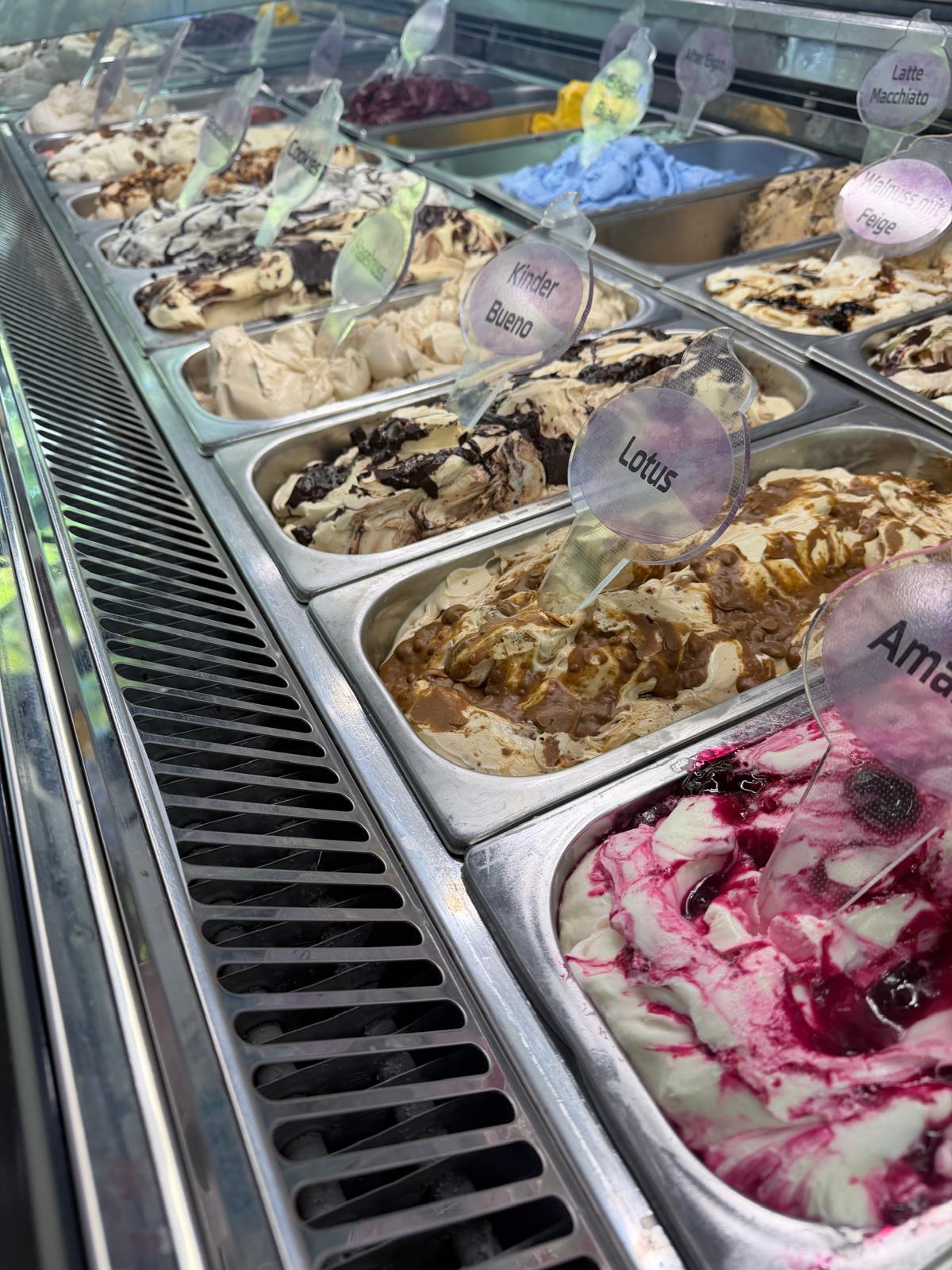 Auswahl an Gelato-Sorten